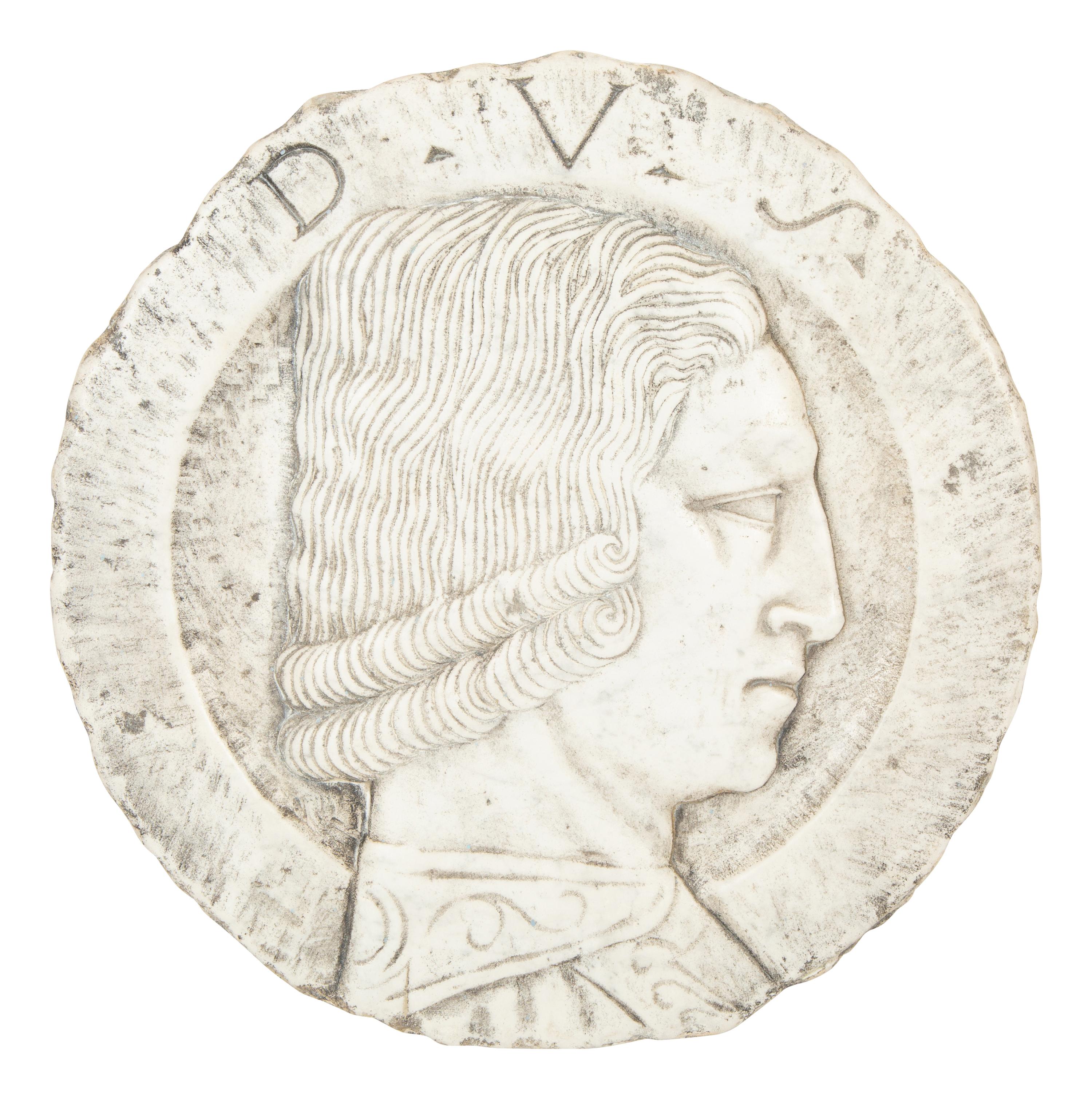 A Collection of Six Italian Marble Bas Relief Profile Portrait Plaques