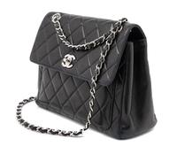 Chanel Black Quilted Leather Flap Bag, 2000-2002 9" L x 3.5" W x 7.5" H; strap drop: 9"- 17"