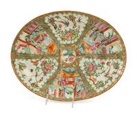 A Chinese Rose Medallion Porcelain Meat Platter