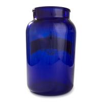 An English Painted Blue Glass Cocaine Apothecary Jar