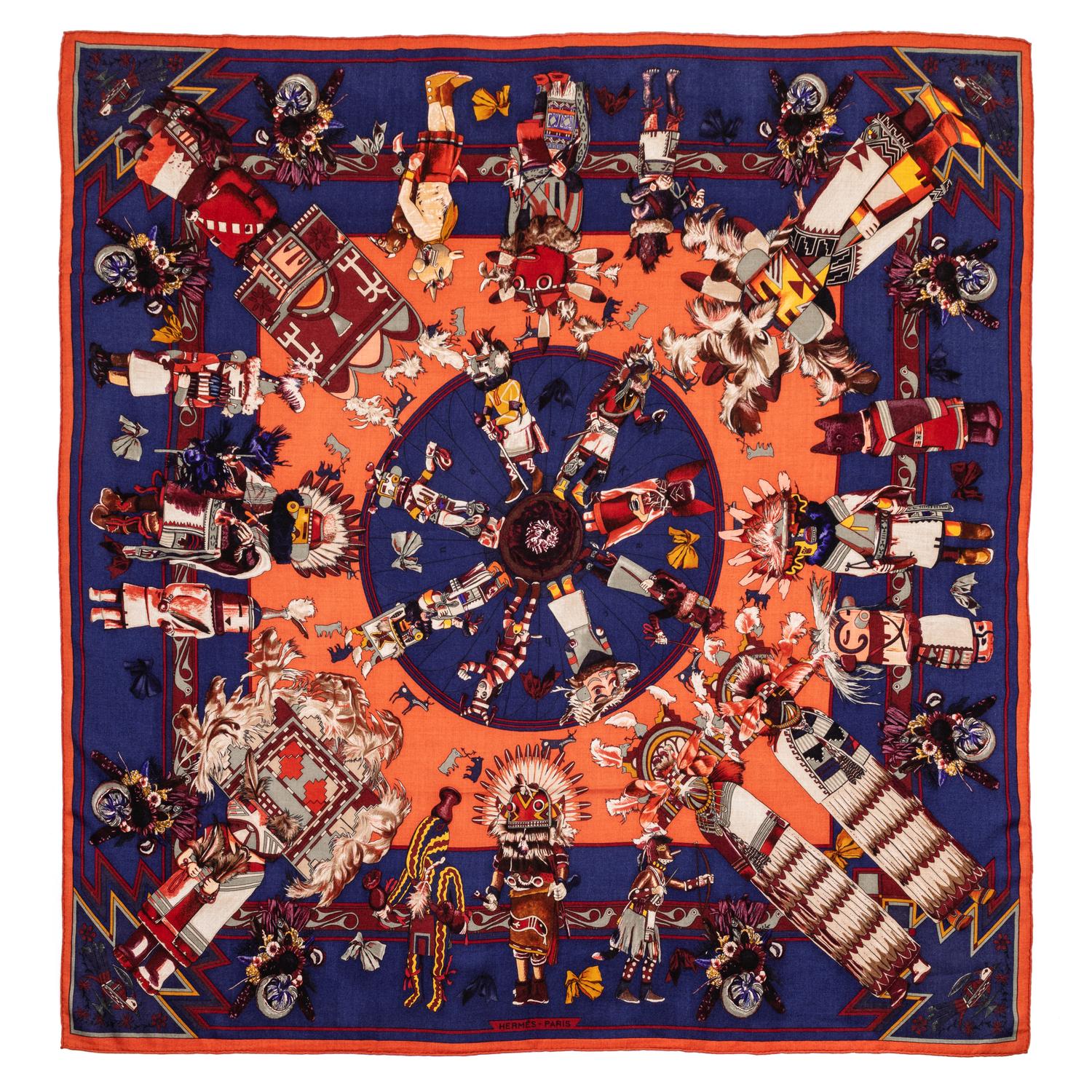 Hermès 140cm Silk Cashmere Shawl