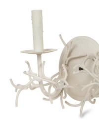 A Pair of White Painted Metal Coraline Sconces — 20TH CENTURY