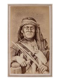 CHAMBERLAIN, W.G. (1815-1910), photographer. CDV of Manuelito, Navajo warrior. Denver, CO, ca 1860s.