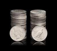 Fifty 1922 Peace $1 Coins