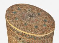 A George III rolled paper tea caddy, circa 1790