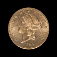 A United States 1890-S Liberty Head $20 Gold Coin