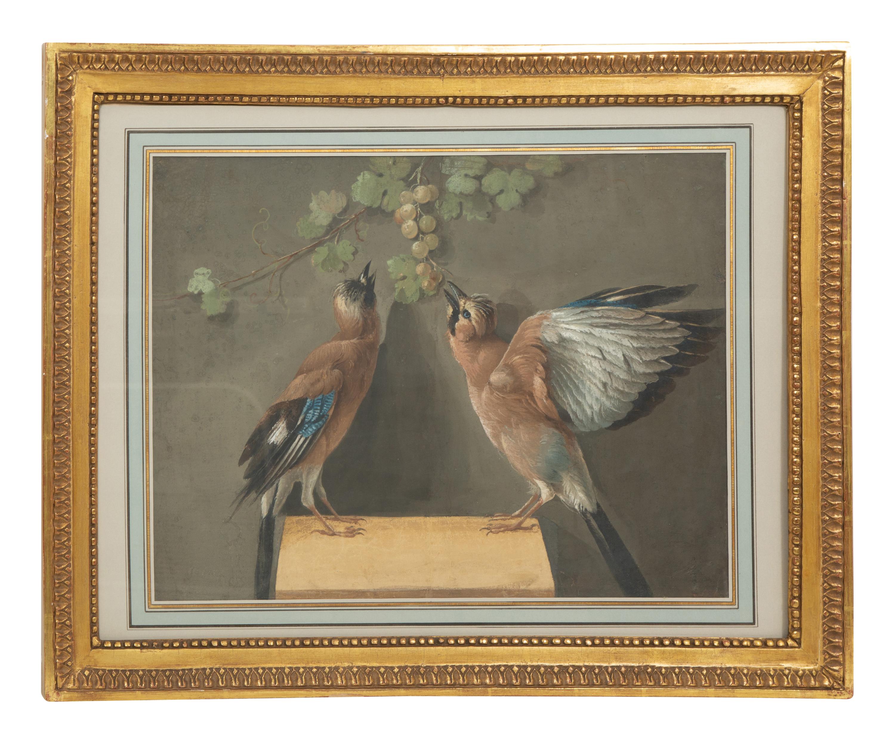 Two Birds and a Cluster of Grapes