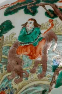 A Pair of Chinese Porcelain and Polychrome Decorated Vases