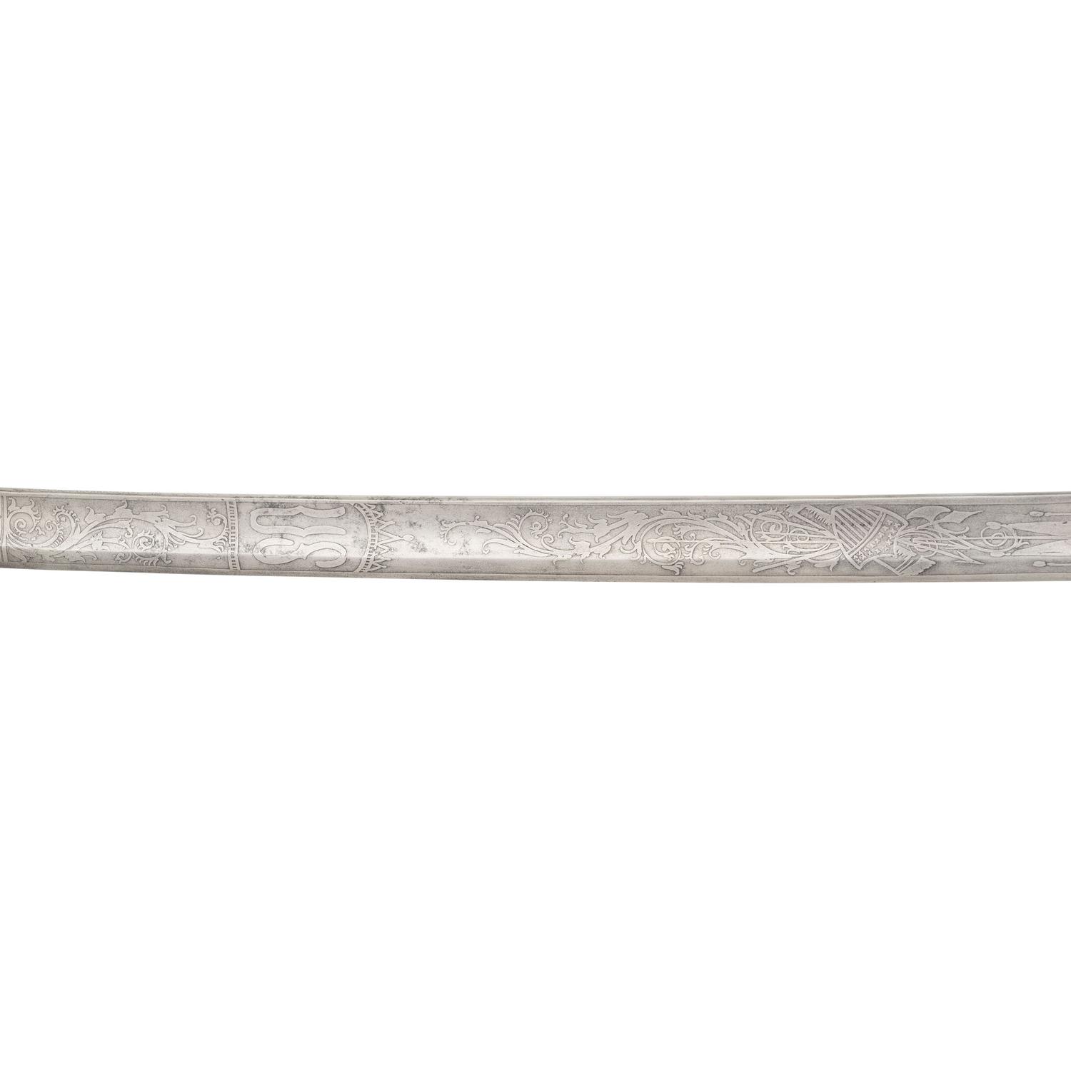 Model 1850 Food Officer's Sword Inscribed to E. F. Richardson Retailed by Palmers & Bachelders with CDV