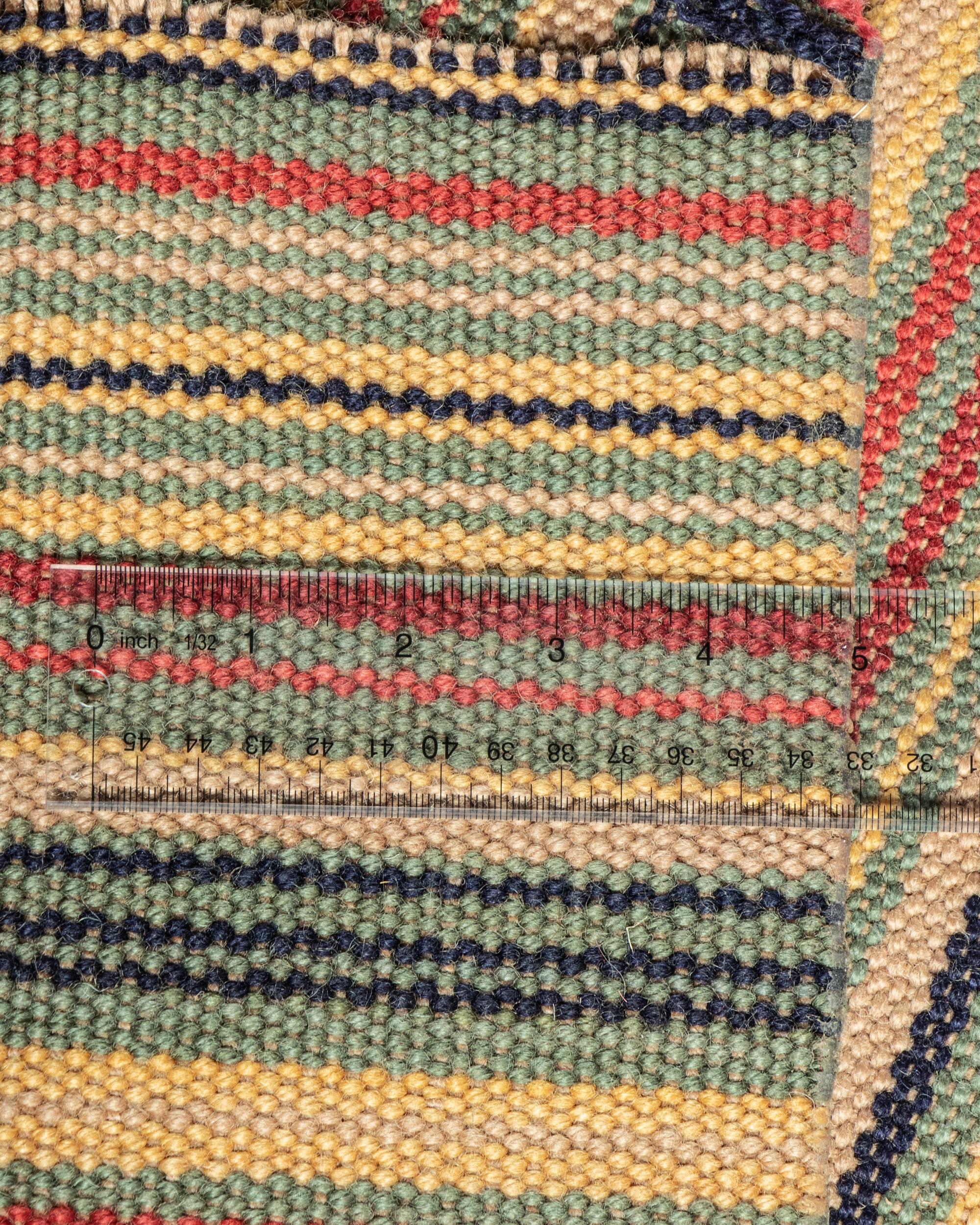 A Contemporary Striped Wool Rug