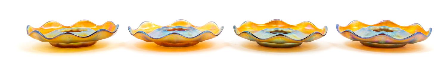 Tiffany Studios, American, Early 20th Century, Set of Four Candle Holders