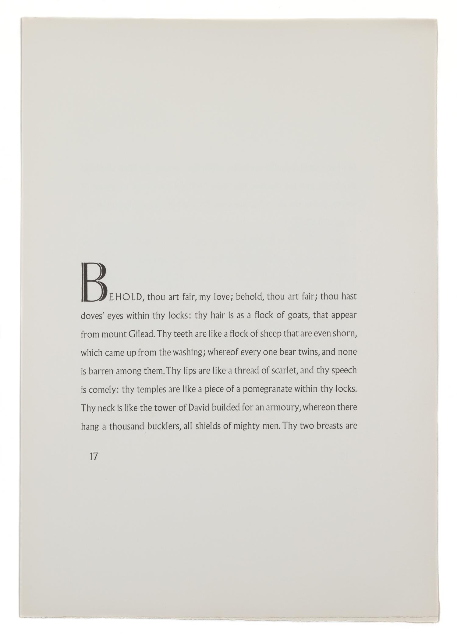 Michael Rothenstein, (English, 1908-1993), Portfolio of ten works from The Song of Songs, 1979