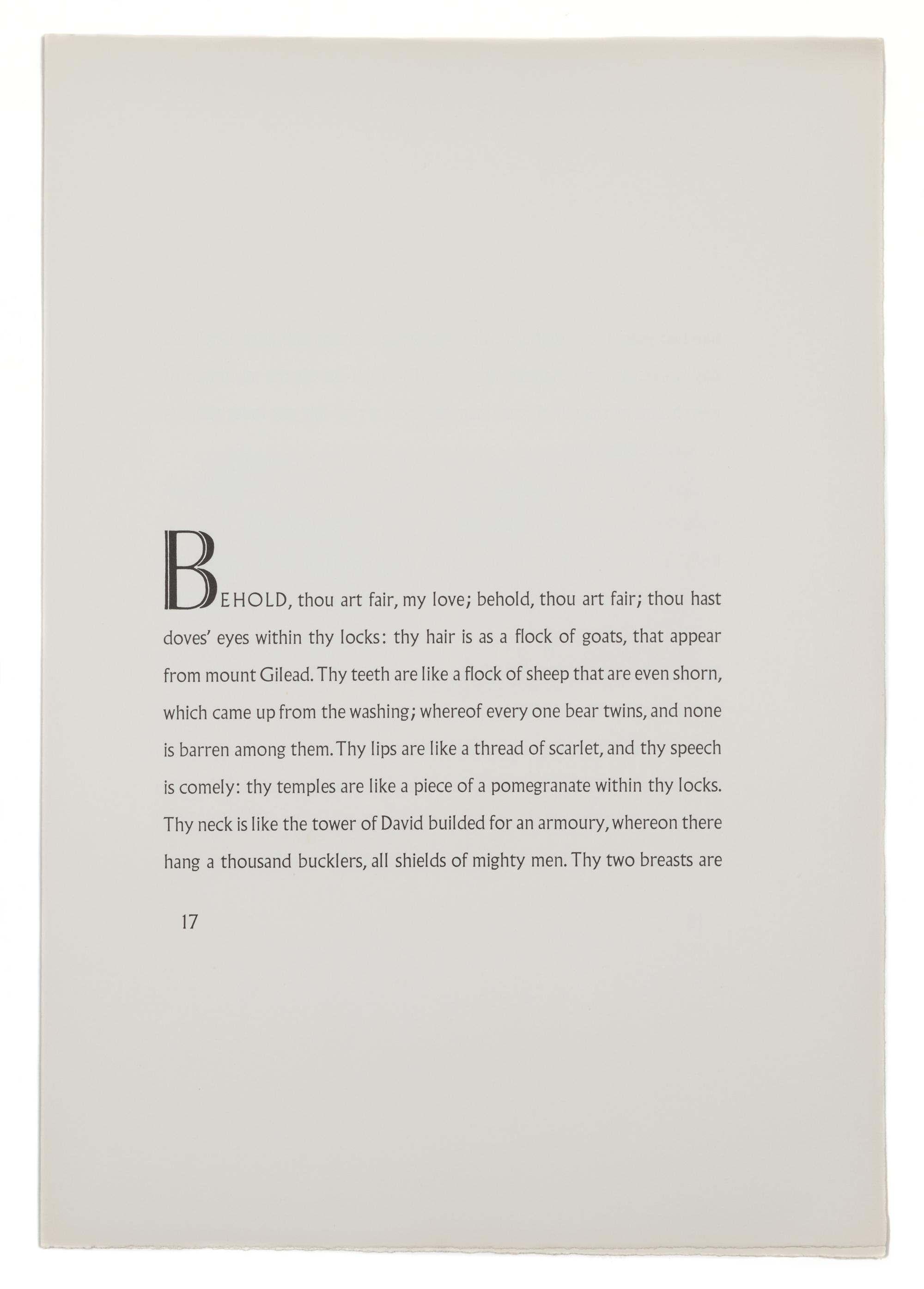 Michael Rothenstein, (English, 1908-1993), Portfolio of ten works from The Song of Songs, 1979
