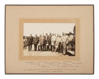 Four photographs of attendees of the funeral of US Indian Agent, Major James McLaughlin, incl. images by D.F. BARRY.