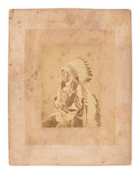 [NATIVE AMERICANS]. [GARDNER, photog.] Blackfoot Sioux Chief. Hayden Geological Survey, [ca 1870s].