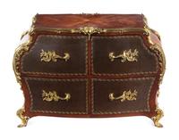 A Louis XV Style Gilt Bronze Mounted Bois Satiné and Marquetry Chest