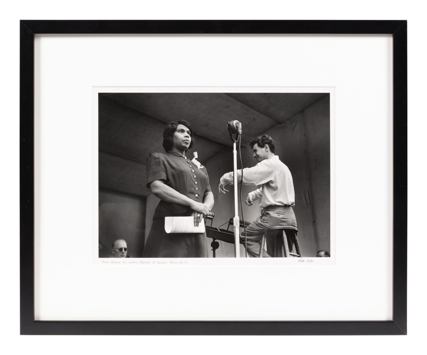 Ruth Orkin (1921-1985) Marian Anderson and Leonard Bernstein, Lewisohn Stadium, New York, 1947
