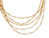 MARCO BICEGO, YELLOW GOLD AND DIAMOND NECKLACE