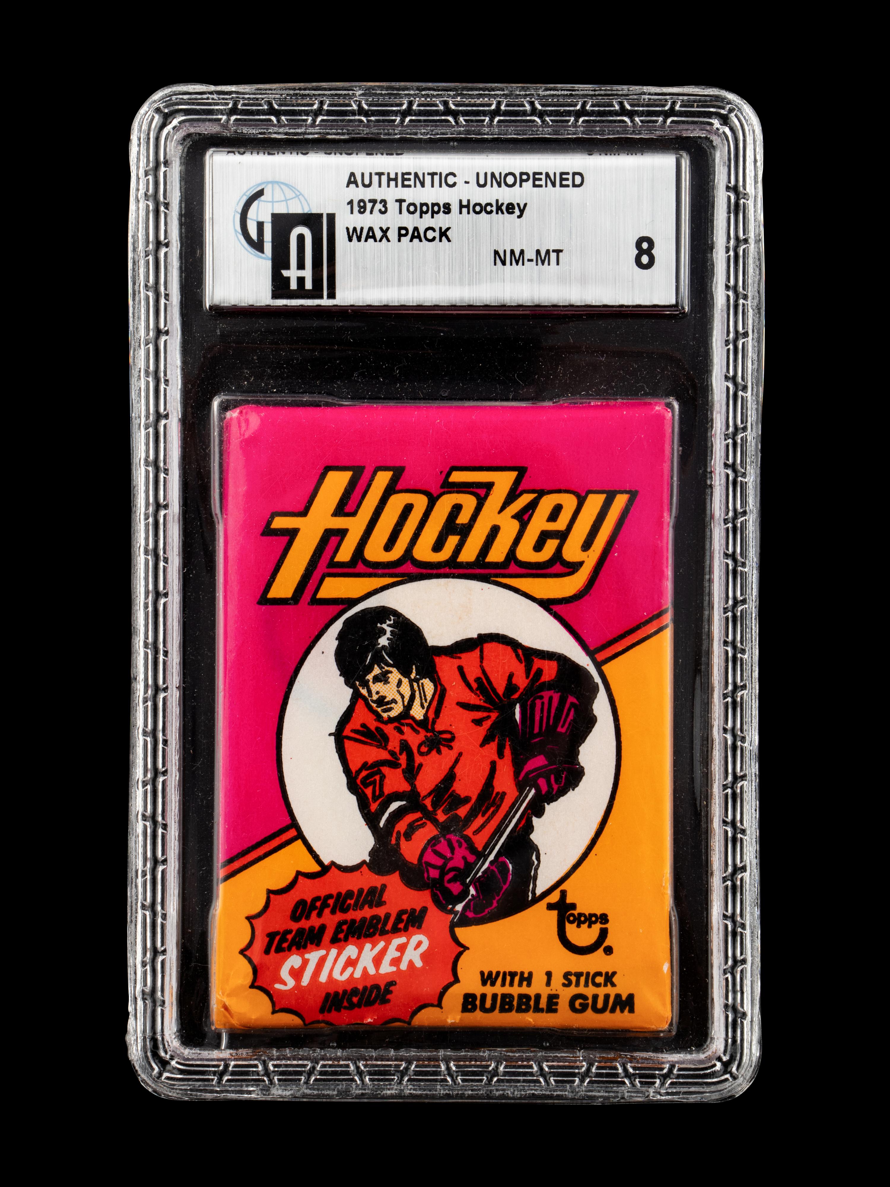 A Sealed Unopened Wax Pack of 1973-1974 Topps Hockey Cards