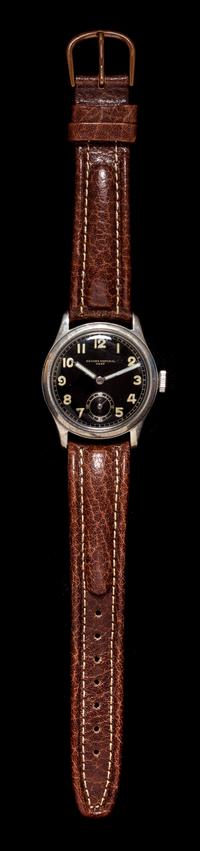 A German Army WWII Steel Wristwatch, Record Watch Co.