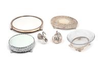 A Group of Silver and Silver-Plate Mounted Articles