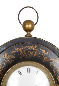 A French Tole Peinte Wall Clock
