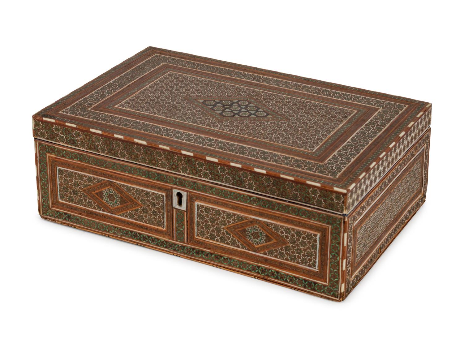 An Anglo-Colonial Inlaid Walnut Box