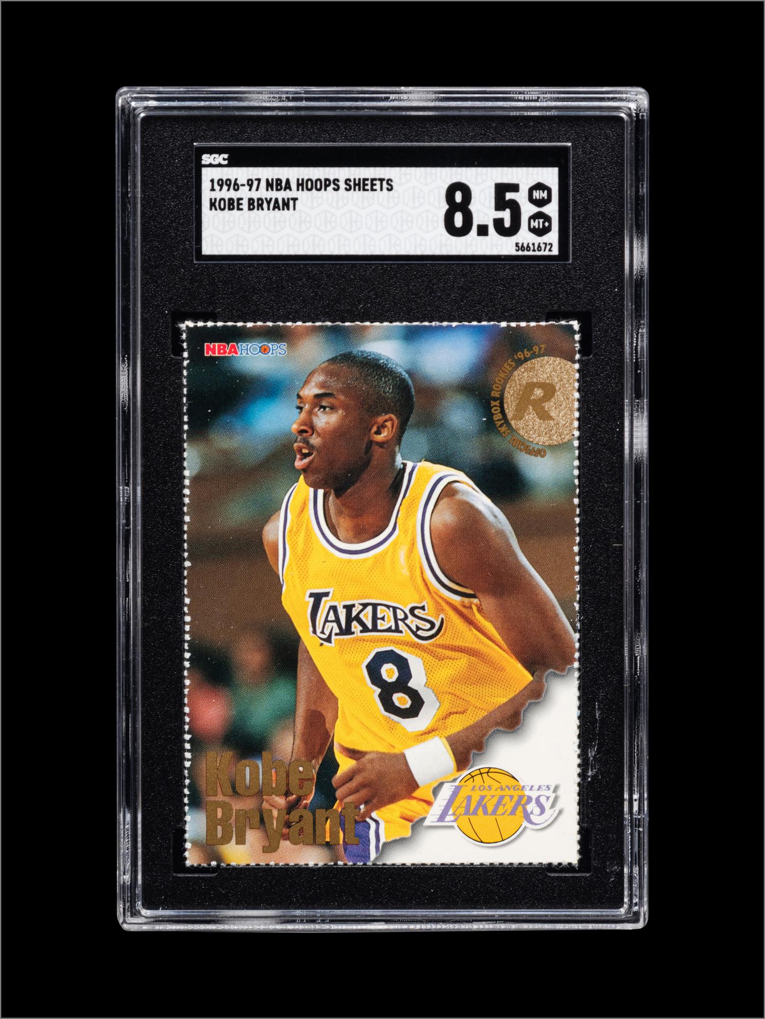 A Group of 1996-97 NBA Hoops Kobe Bryant Rookie Basketball Cards,