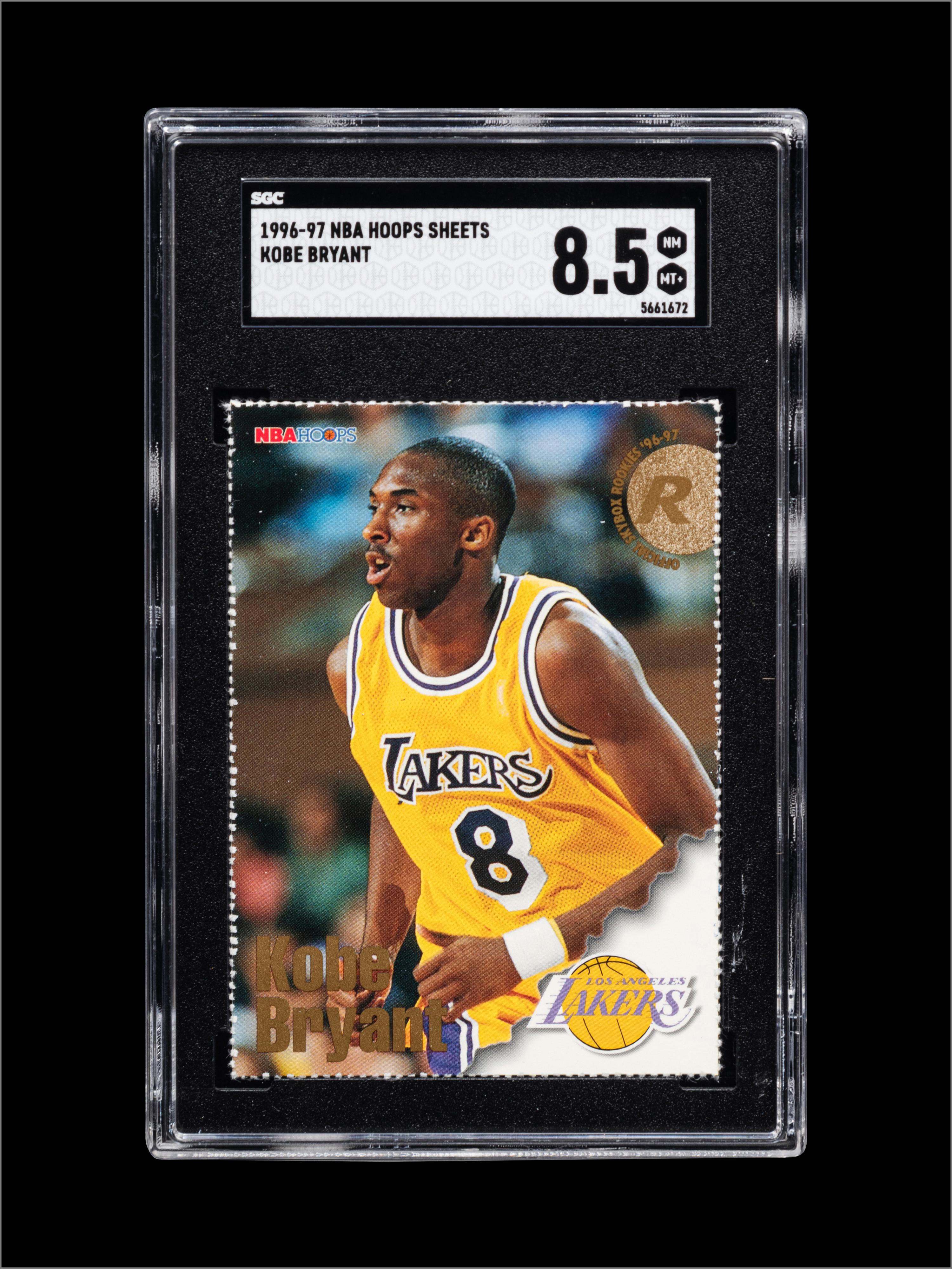 A Group of 1996-97 NBA Hoops Kobe Bryant Rookie Basketball Cards,