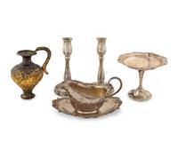 A Miscellaneous Group of Six Silver Table Articles