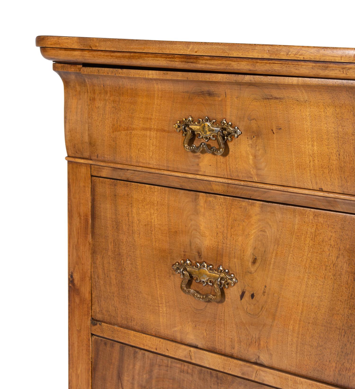 A French Walnut Secretary Chest of Drawers