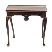 An English Mahogany Console Table, 18TH/19TH CENTURY, Height 28 3/4 x width 30 5/8 x depth 19 7/8 inches. — 18TH/19TH CENTURY,