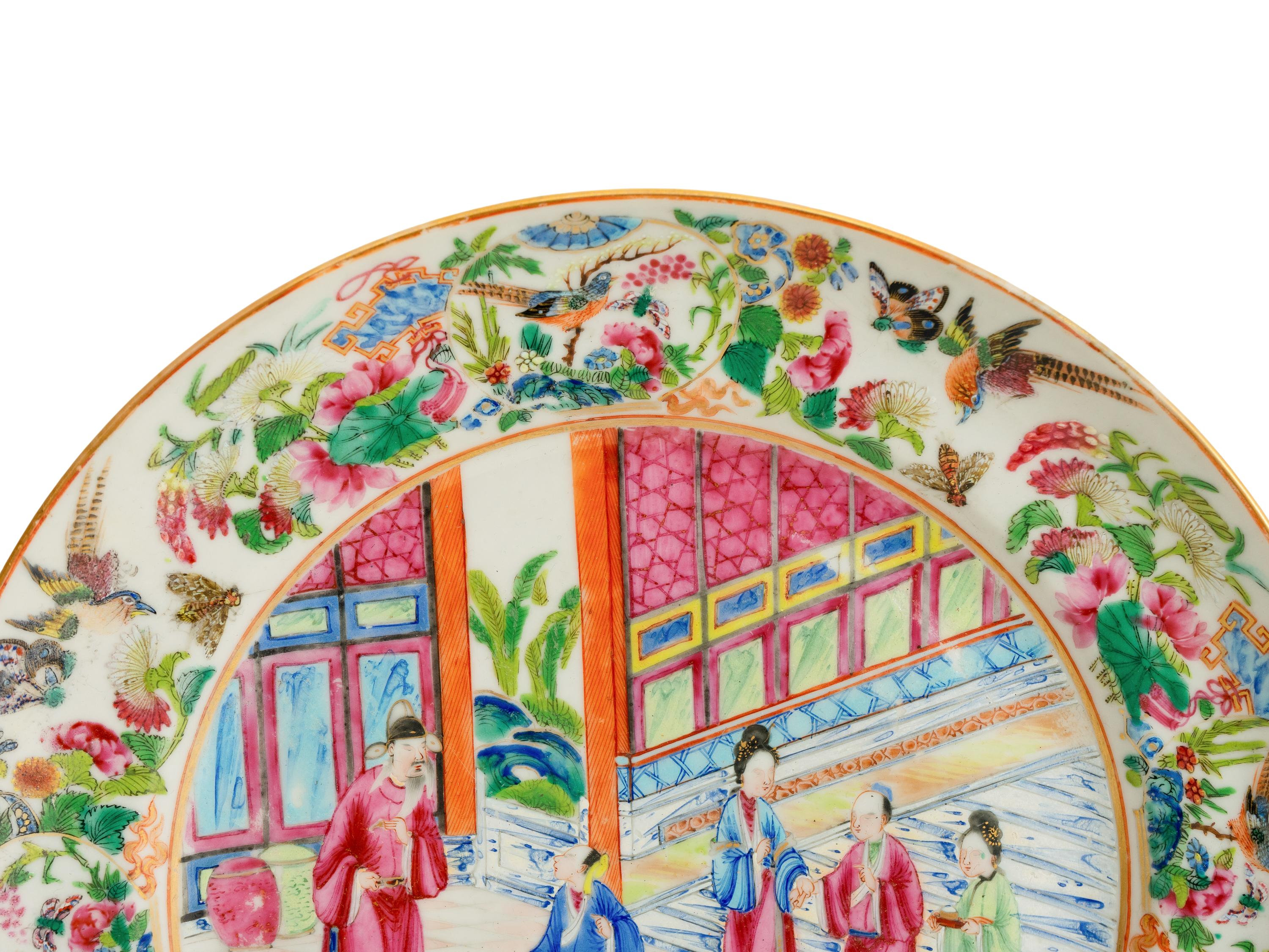 Two Chinese Export Rose Medallion Porcelain Articles