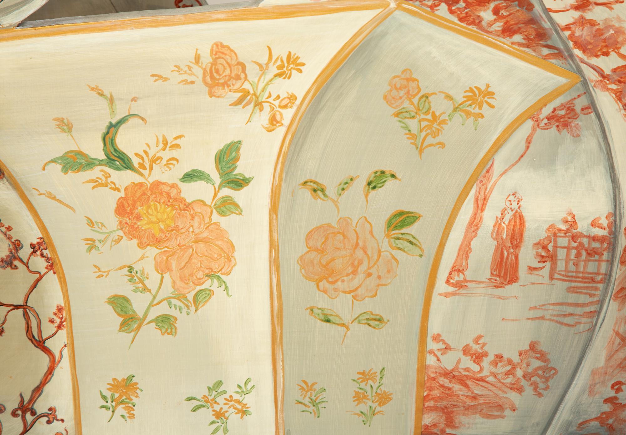 Ten Painted Wood Silhouettes of Chinese Porcelain Vases and Table Articles