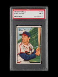 A 1952 Bowman Stan Musial Baseball Card No. 196 (PSA 5 EX)