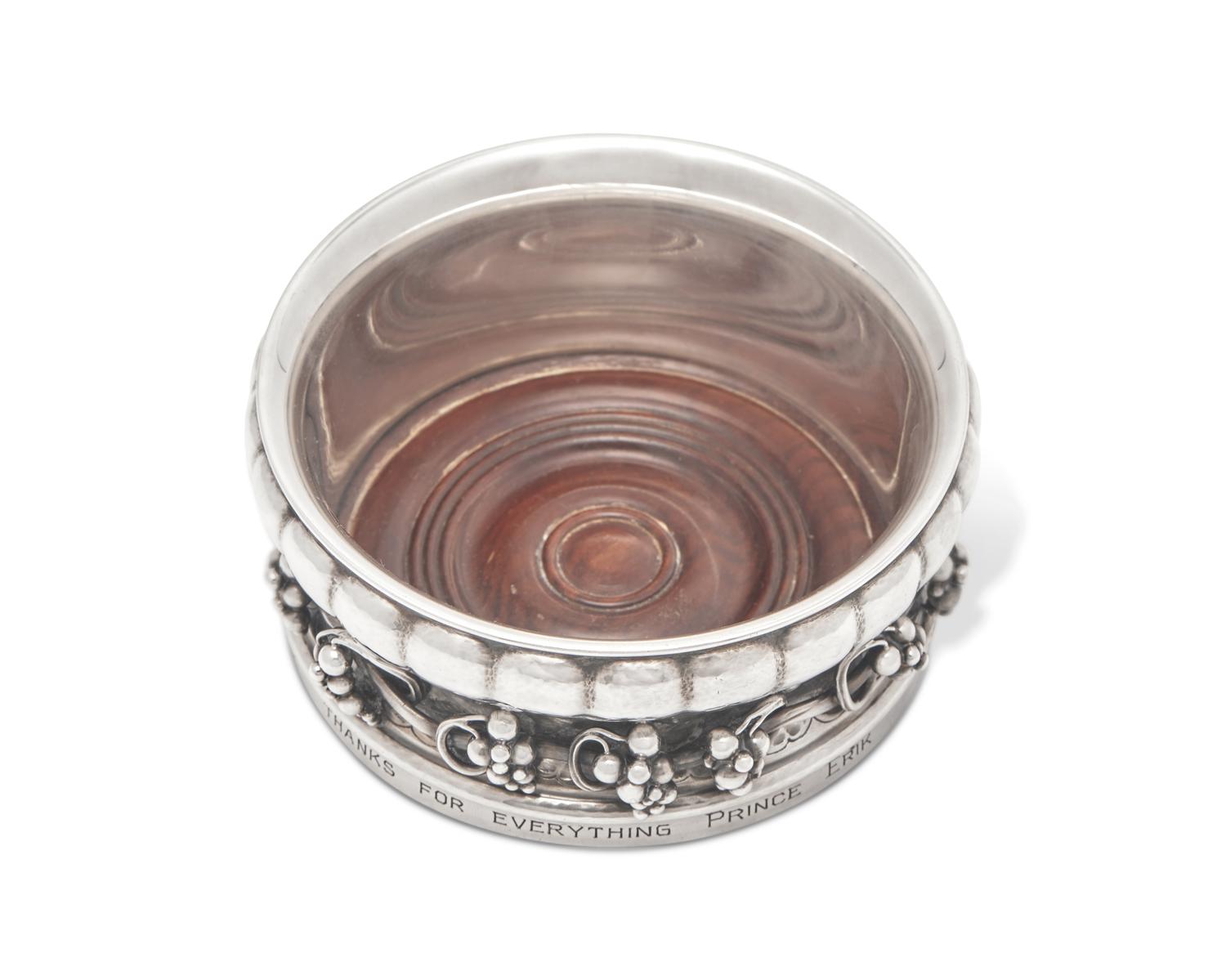 A Georg Jensen Silver Grapevine Pattern Coaster