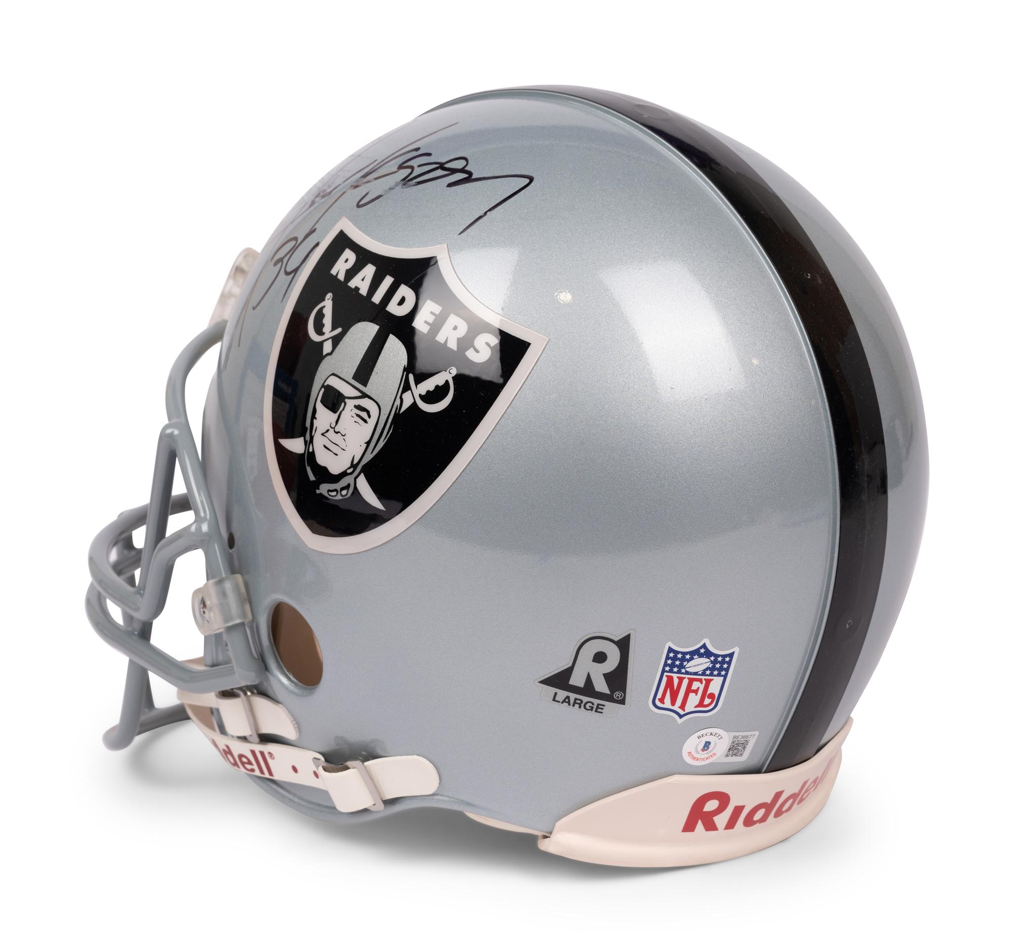 A Bo Jackson Signed Autograph Los Angeles Raiders Football Helmet (Beckett Authentication Services BAS Certified),