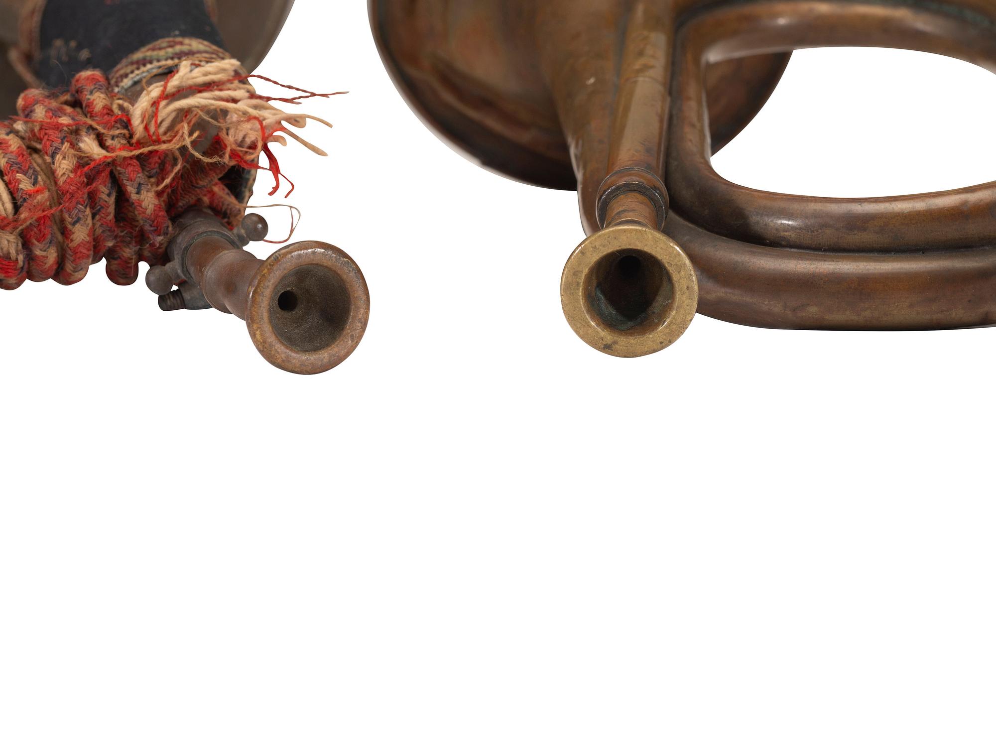 [WORLD WAR I]. A pair of bugles, comprising: