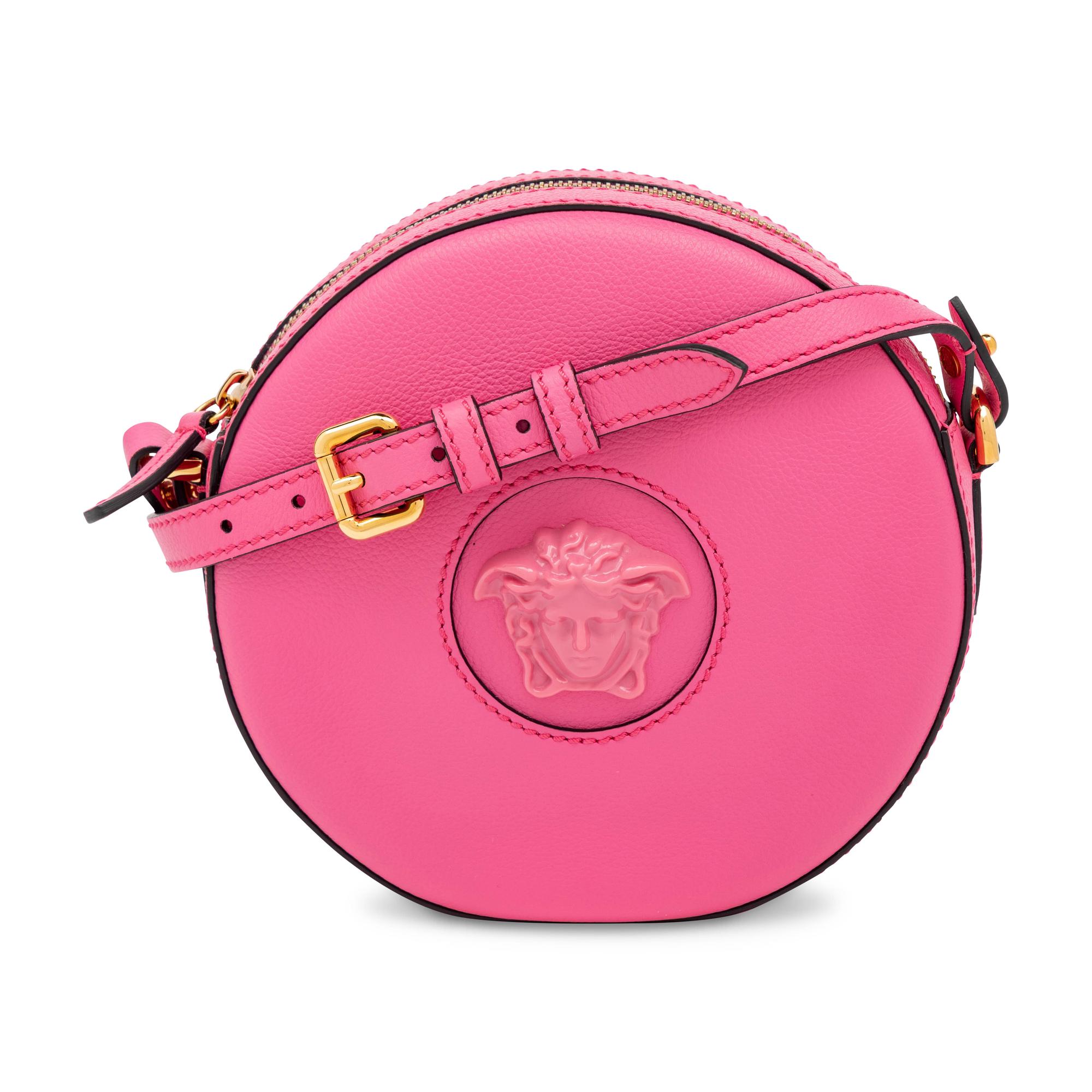 Versace, La Medusa Crossbody in Pink Leather