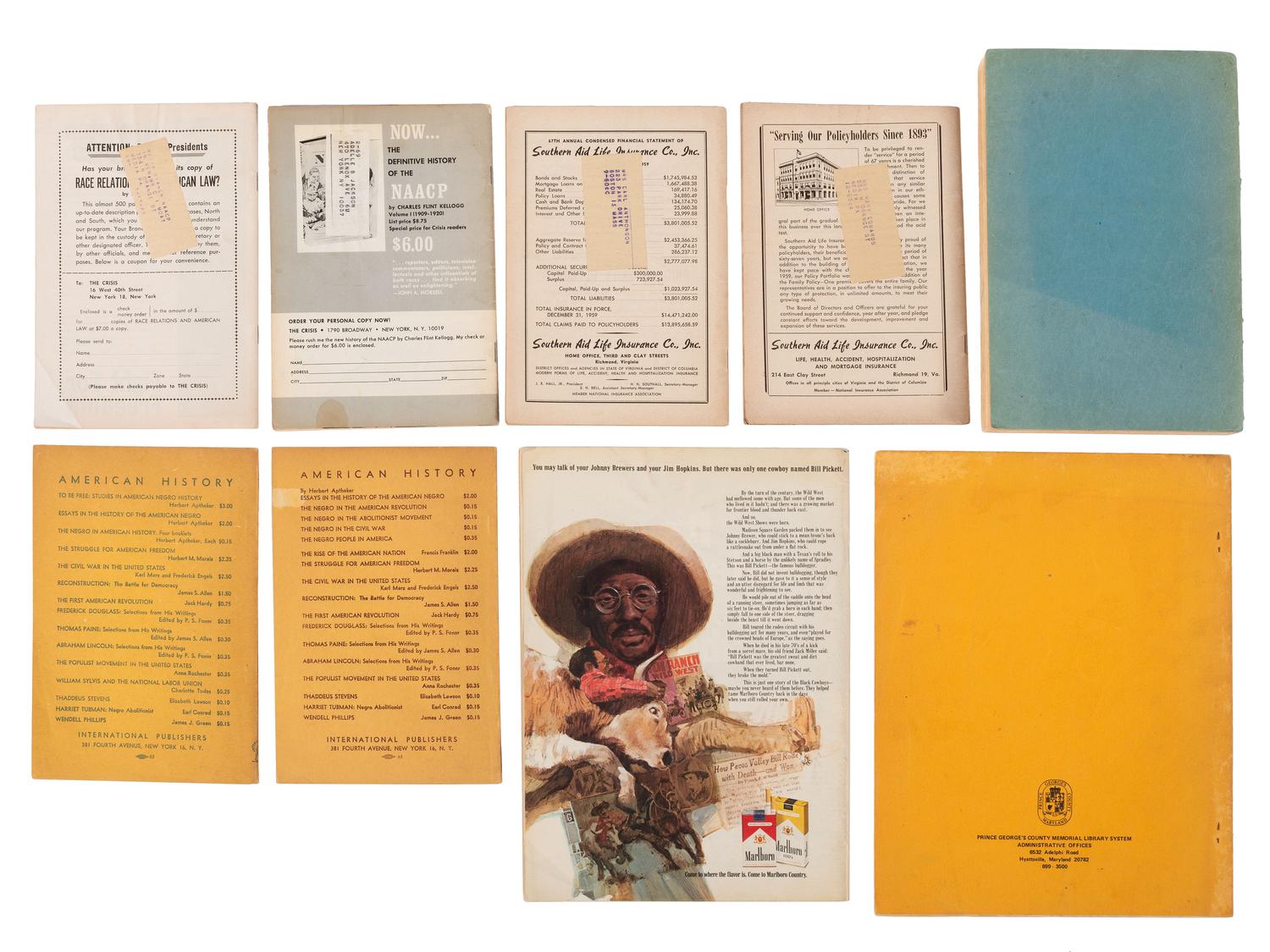 [CIVIL RIGHTS]. Large group of pamphlets, books, & publications ca 1940s-1970s.