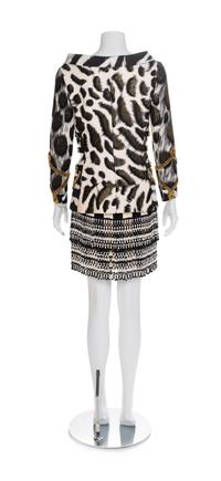 Atelier Versace Embroidered Jacket and Skirt, 1990s No size label