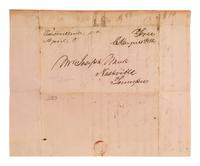 [ENSLAVEMENT]. 2 letters to slave trader Joseph Meek regarding the current market. Virginia, 1835.