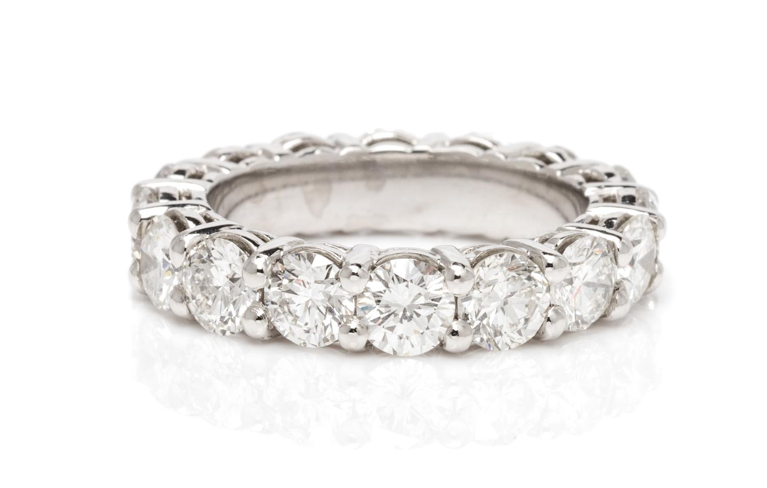 A Platinum and Diamond Eternity Band, 6.40 dwts.