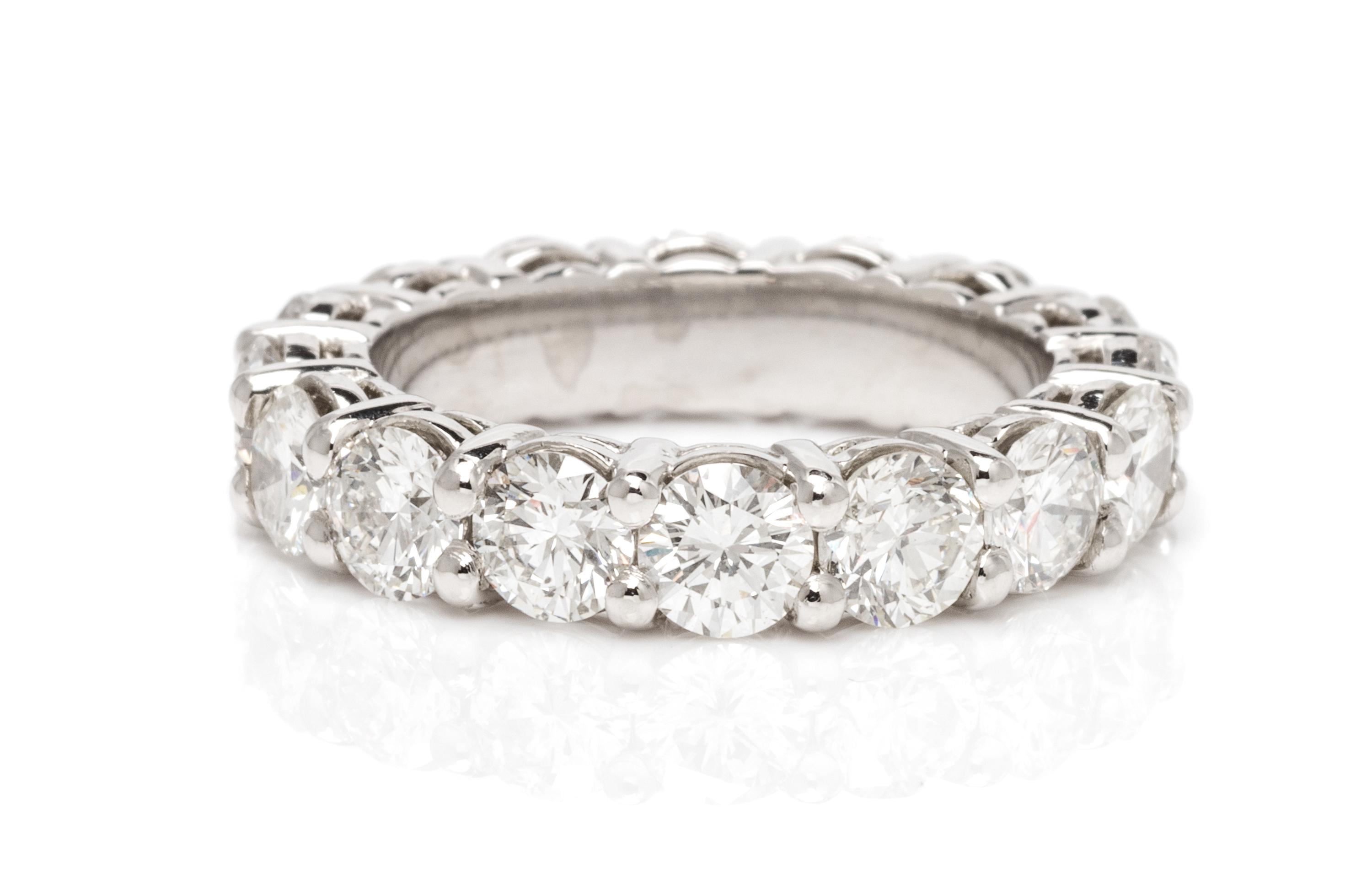 A Platinum and Diamond Eternity Band, 6.40 dwts.