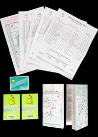 A Group of Tiger Woods 1997 Masters Golf Tournament Augusta National Items from Woods' First Victory (Including Badges),