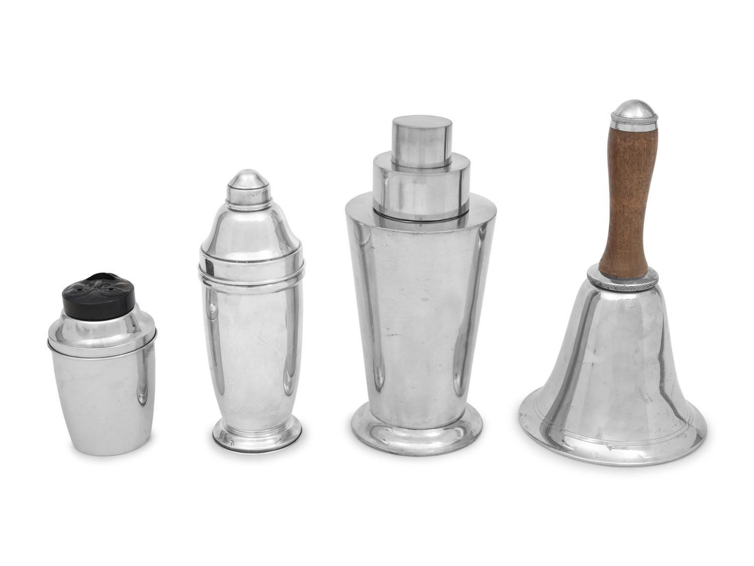A Group of Four Cocktail Shakers