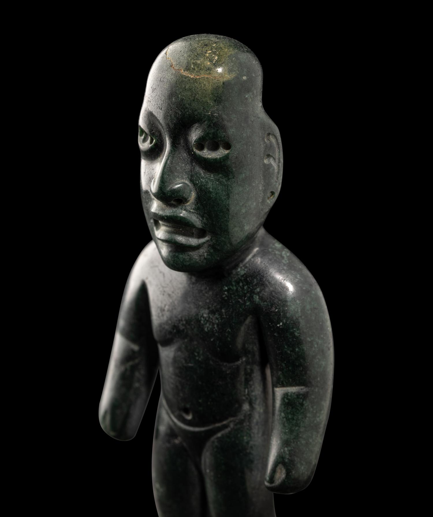 An Olmec Jade Standing Figure