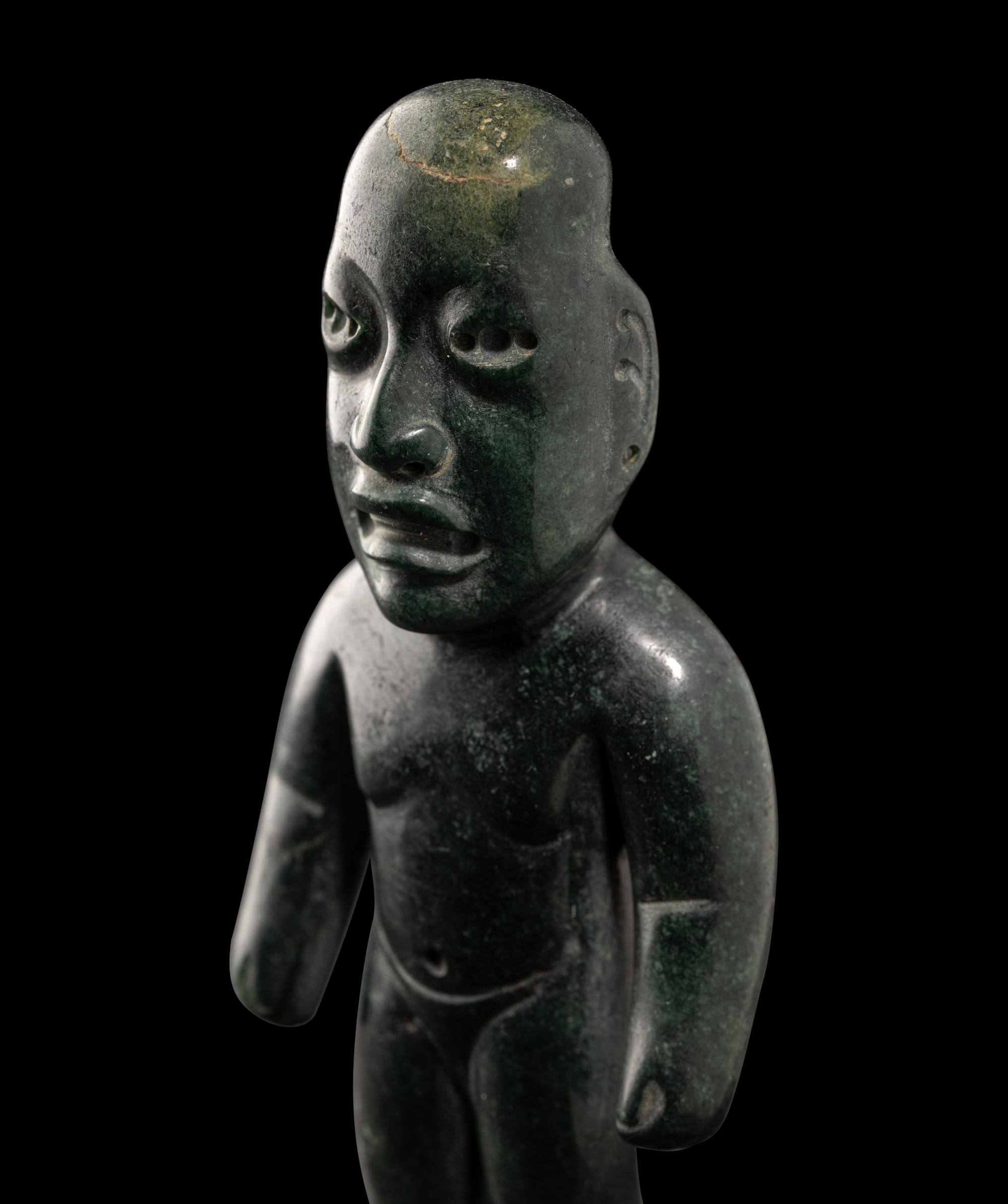 An Olmec Jade Standing Figure