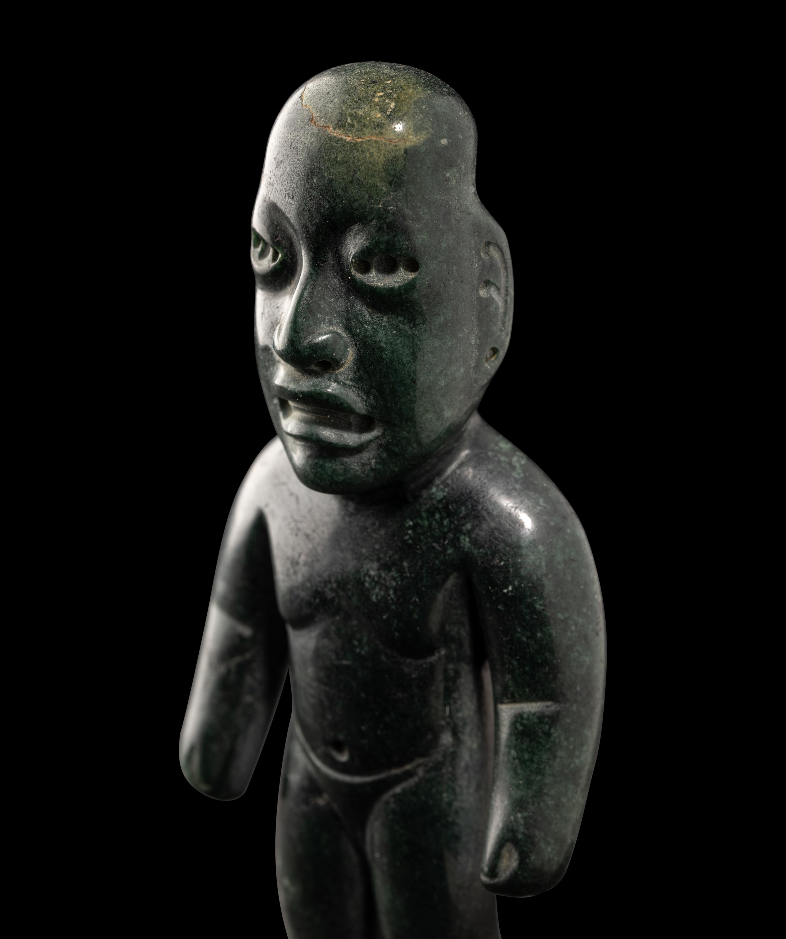 An Olmec Jade Standing Figure