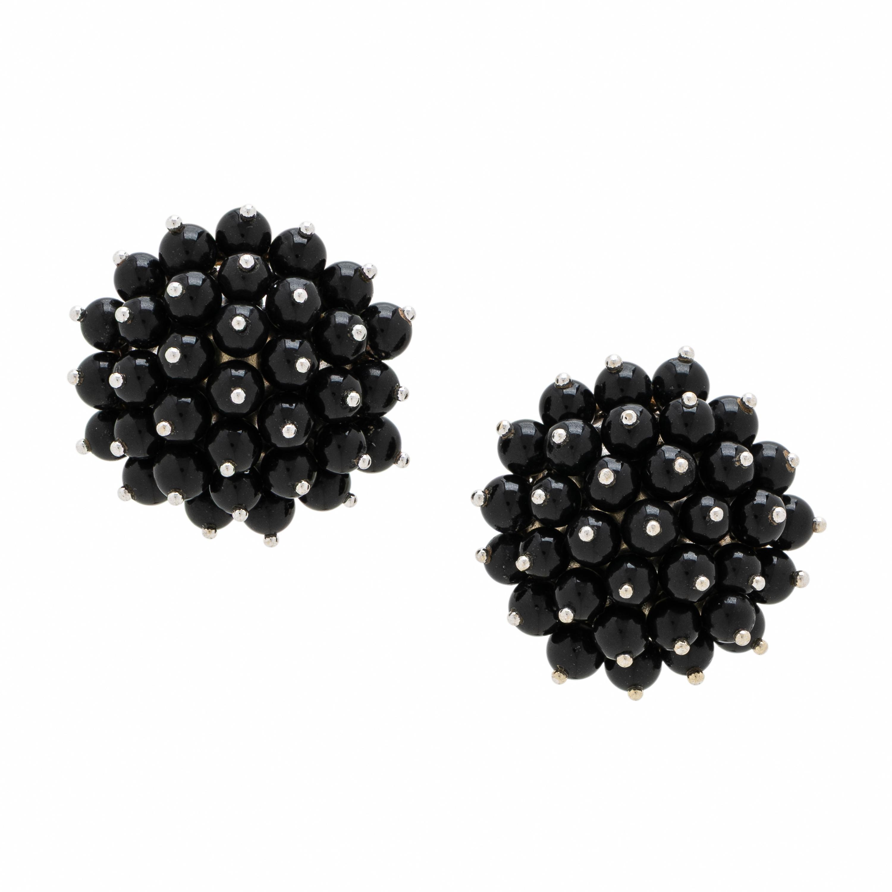 Mish, Black Onyx and White Gold Earrings